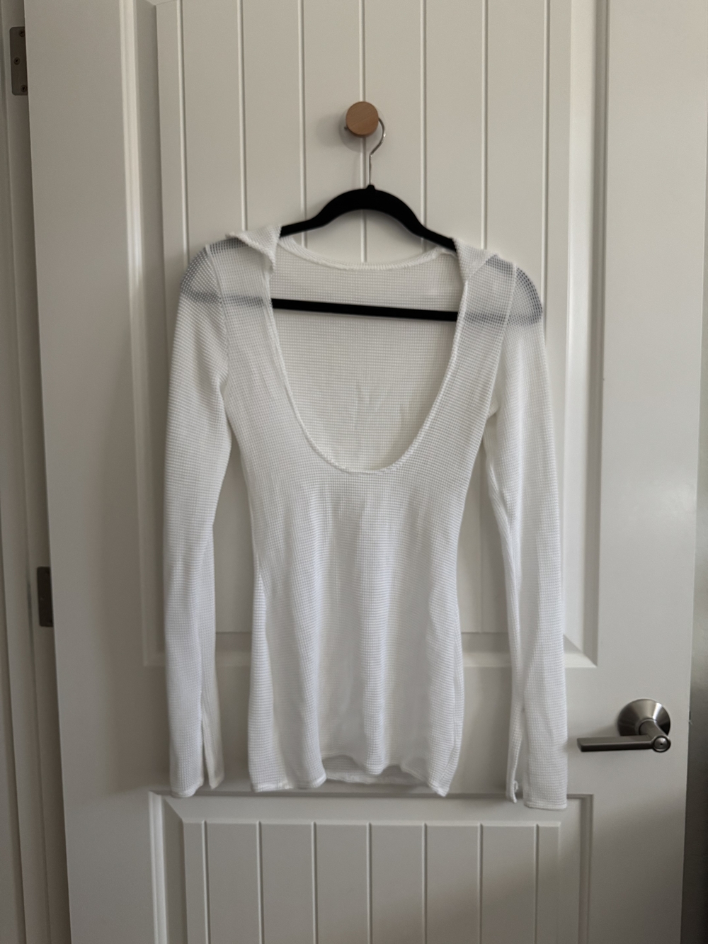 Women’s White Scoop Neck Lightweight Cover-up